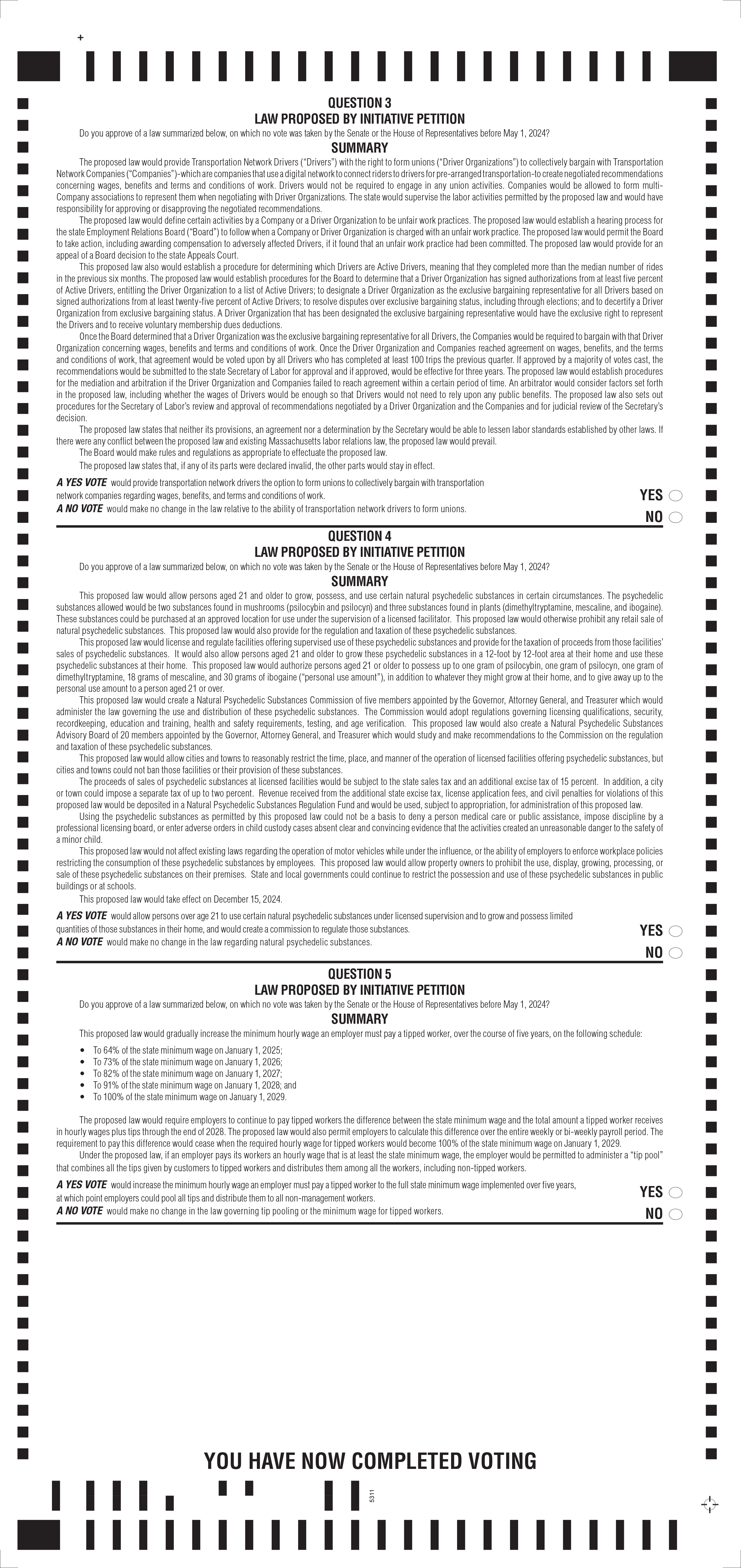 sample ballot